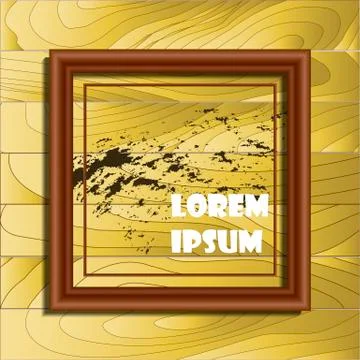 Wooden frame design Stock Illustration