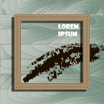 Wooden frame design Stock Illustration