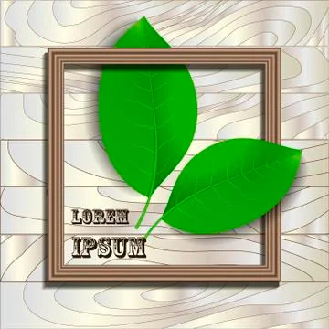 Wooden frame design Stock Illustration