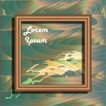Wooden frame design Stock Illustration
