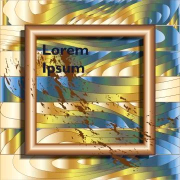 Wooden frame design Stock Illustration