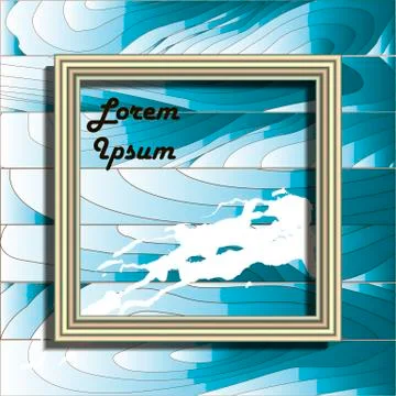 Wooden frame design Stock Illustration