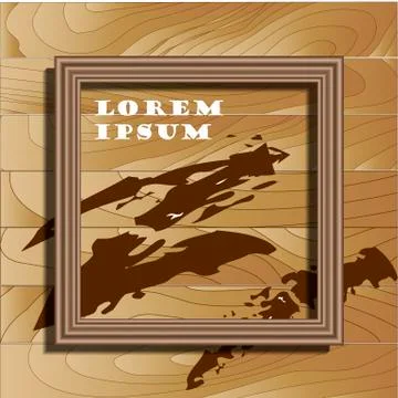 Wooden frame design Stock Illustration