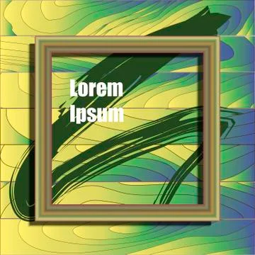 Wooden frame design Stock Illustration