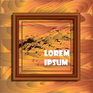 Wooden frame design Stock Illustration