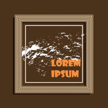 Wooden frame design Stock Illustration