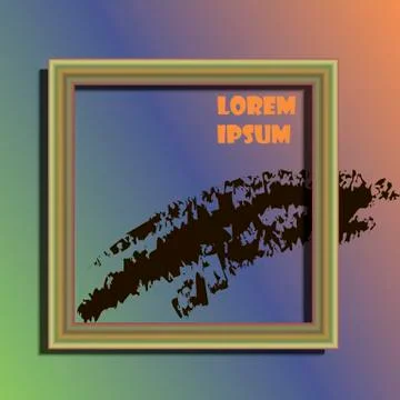 Wooden frame design Stock Illustration