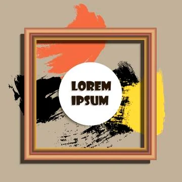 Wooden frame design Stock Illustration
