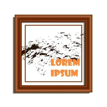 Wooden frame design Stock Illustration