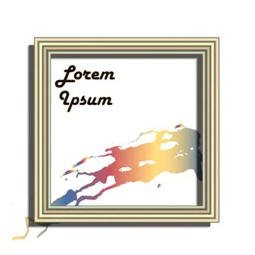 Wooden frame design Stock Illustration