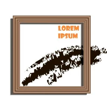 Wooden frame design Stock Illustration