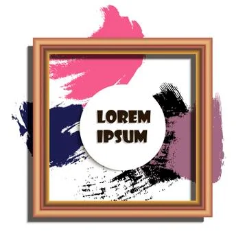 Wooden frame design Stock Illustration