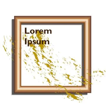 Wooden frame design Stock Illustration
