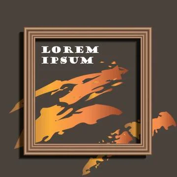 Wooden frame design Stock Illustration