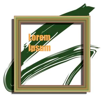 Wooden frame design Stock Illustration