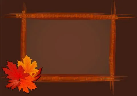 Wooden frame. Stock Illustration