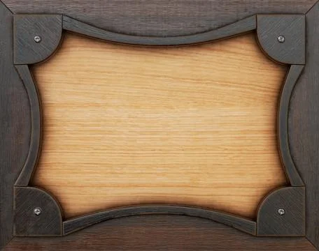 Wooden frame Illustrazione stock