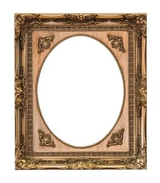 Wooden frame isolated with clipping path Stock Photos