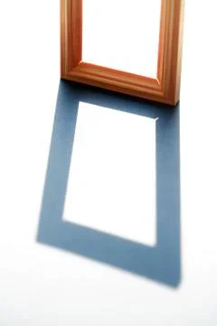 Wooden Frame With Shadow Stock Photos