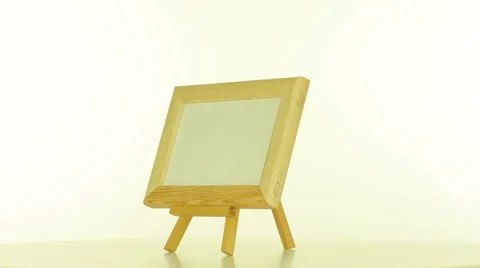 Wooden frame on a white background Stock Footage 48538187