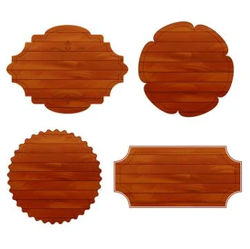 Wooden frames Illustrazione stock
