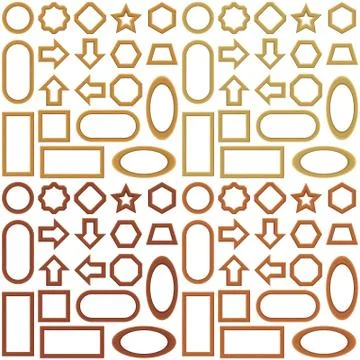 Wooden frames, set Illustrazione stock