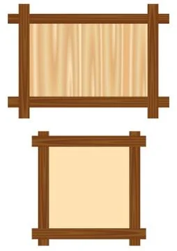 Wooden framework 库存插图