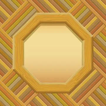 Wooden Framework with Paper on a Wall Stock Illustration