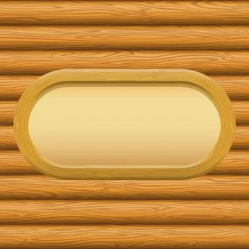 Wooden Framework with Paper on a Wall Stock Illustration