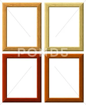 Wooden framework on a wall Stock Illustration