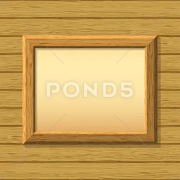 Wooden framework on a wall Stock Illustration