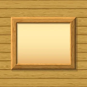 Wooden framework on a wall Stock Illustration