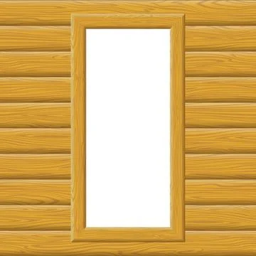 Wooden Framework on a Wall Stock Illustration