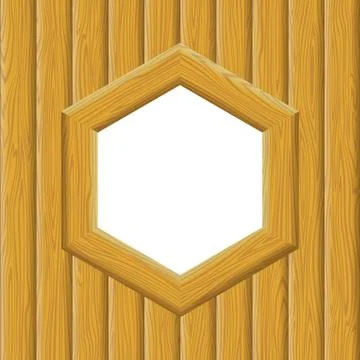Wooden Framework on a Wall Stock Illustration
