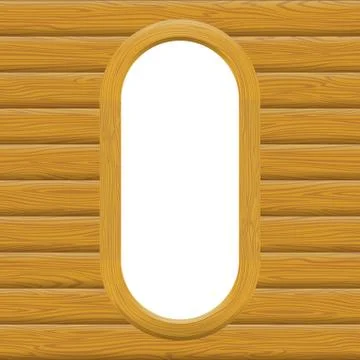 Wooden Framework on a Wall Stock Illustration