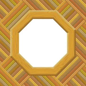 Wooden Framework on a Wall Stock Illustration