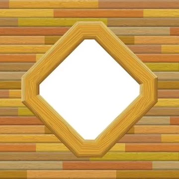Wooden Framework on a Wall Stock Illustration
