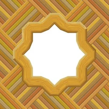 Wooden Framework on a Wall Illustrazione stock