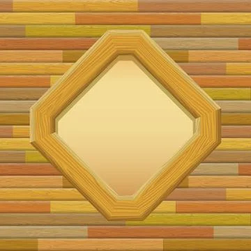 Wooden Framework on a Wall Stock Illustration