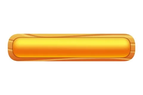 Wooden game button, menu interface made of wood textured boards with ropes and Stock Illustration