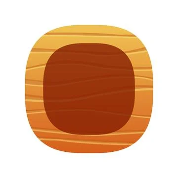 Wooden game button, menu interface made of wood textured boards with ropes and Stock Illustration