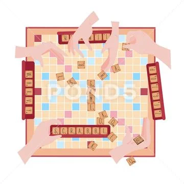 Wooden game. Words from tile letters. Winner Graphic 84613037