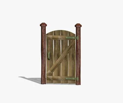 Wooden gate Stock Illustration