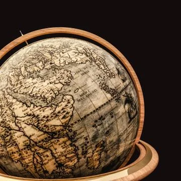 Wooden globe Stock Illustration