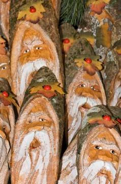 Wooden gnomes Stock Photos