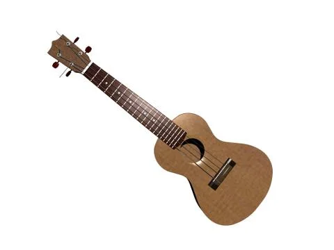 Wooden guitar with strings Stock Illustration