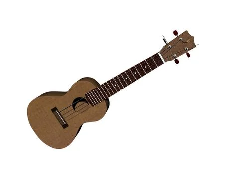 Wooden guitar with strings 스톡 일러스트