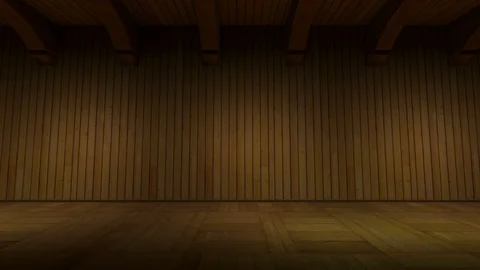 Wooden Hall Background Stock Footage 100547957