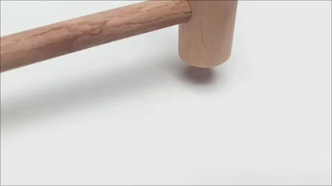 Wooden Hammer Mallet Tool Hovering Video stock 341649062