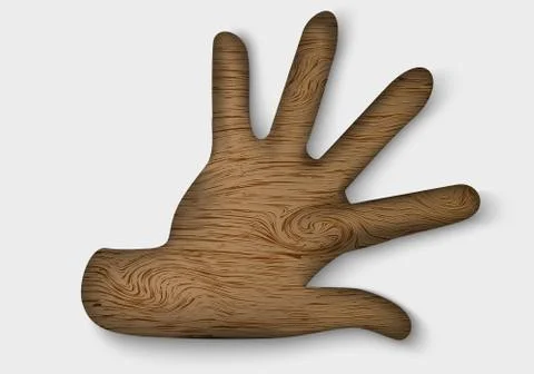 Wooden hand Stock Illustration